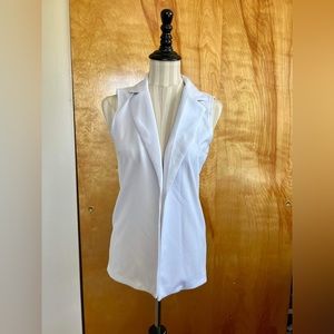 Charlotte Russe white vest-blazer